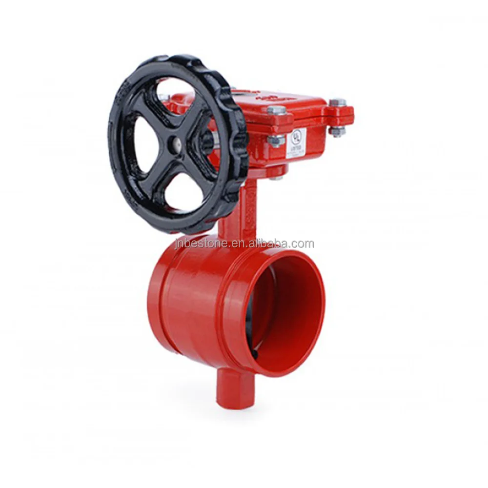 wholesale Grooved end signal  Butterfly Valve, Ductile iron Grooved Butterfly Valve with Tamper Switch