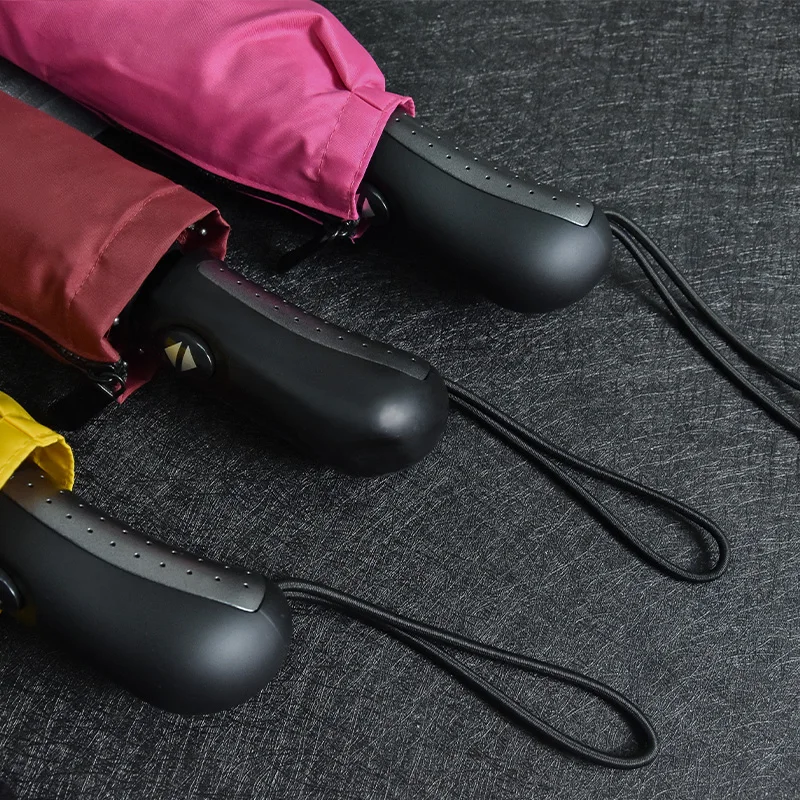 Chinese Manufacturer Windproof  Travel Compact Umbrella 23 Inches 12 Ribs Auto Open Close 3 Folding Custom Business Umbrella