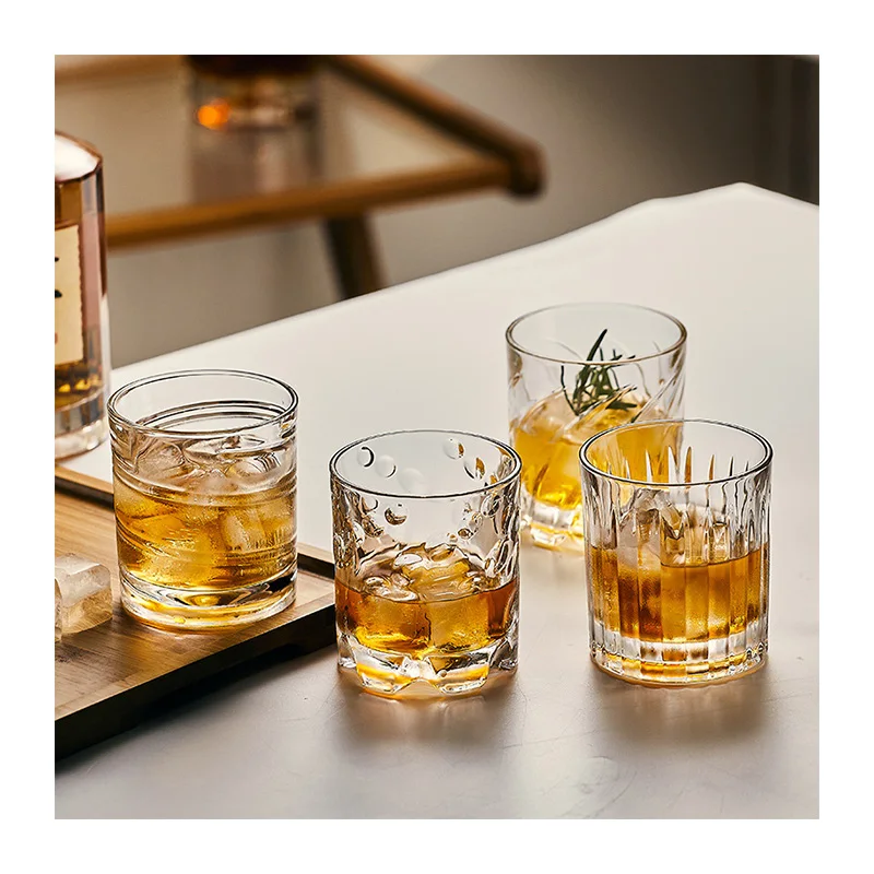 High Quality   Ice Coffee Cup wine glasses  Old Fashioned whiskey glasses set Stemless Glass Tumbler glass sublimation cups