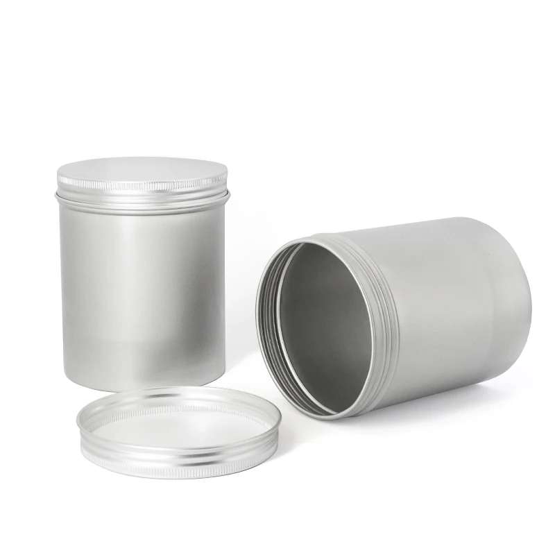 750ml Factory Price Tea Tin Metal Tin Container Screw Lid Metal Canisters Aluminum Cans Tea Canisters with Sealed Screw Lid