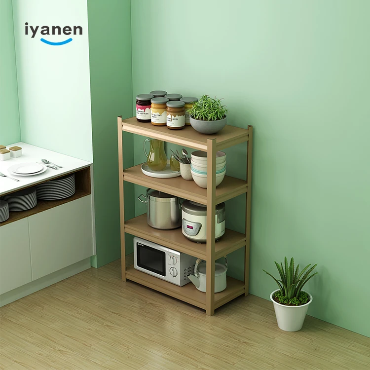 Iron 4 layer rack classification and standing type installation home kitchen bedroom iron metal display rack storage shelf