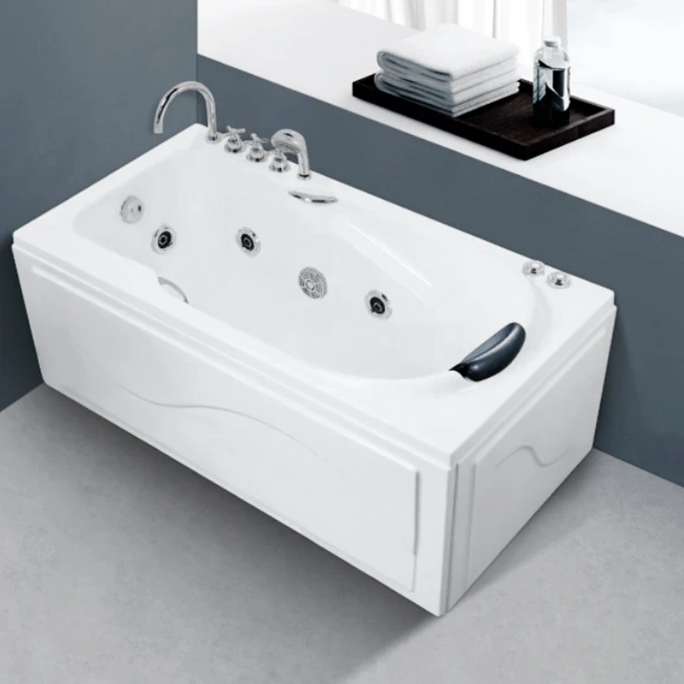Cheap Freestanding White Acrylic Spa One Person Mini Bath Tub Whirlpool Jet Massage Bathtub