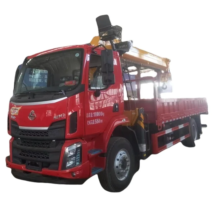 High Performance Dongfeng cargo truck with  10 Ton  straight arm Truck Mounted Crane boom trucks Lorry crane  manipulator crane