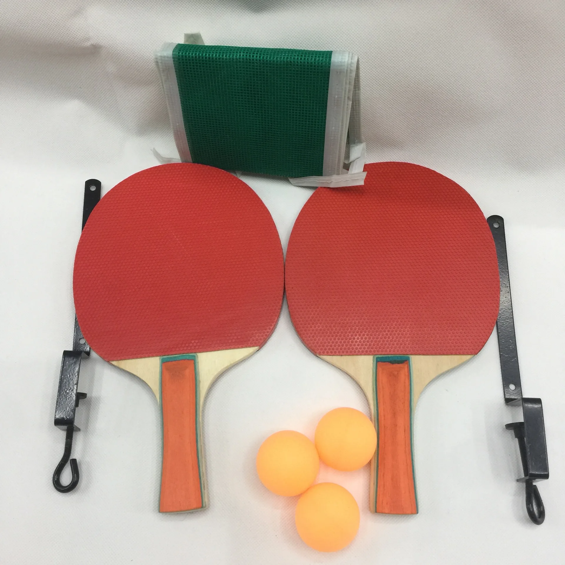 
Table Tennis Racket Set Lightweight Ping Pong Paddle Set with Table Tennis Net Set For Indoor Outdoor Training Competition 