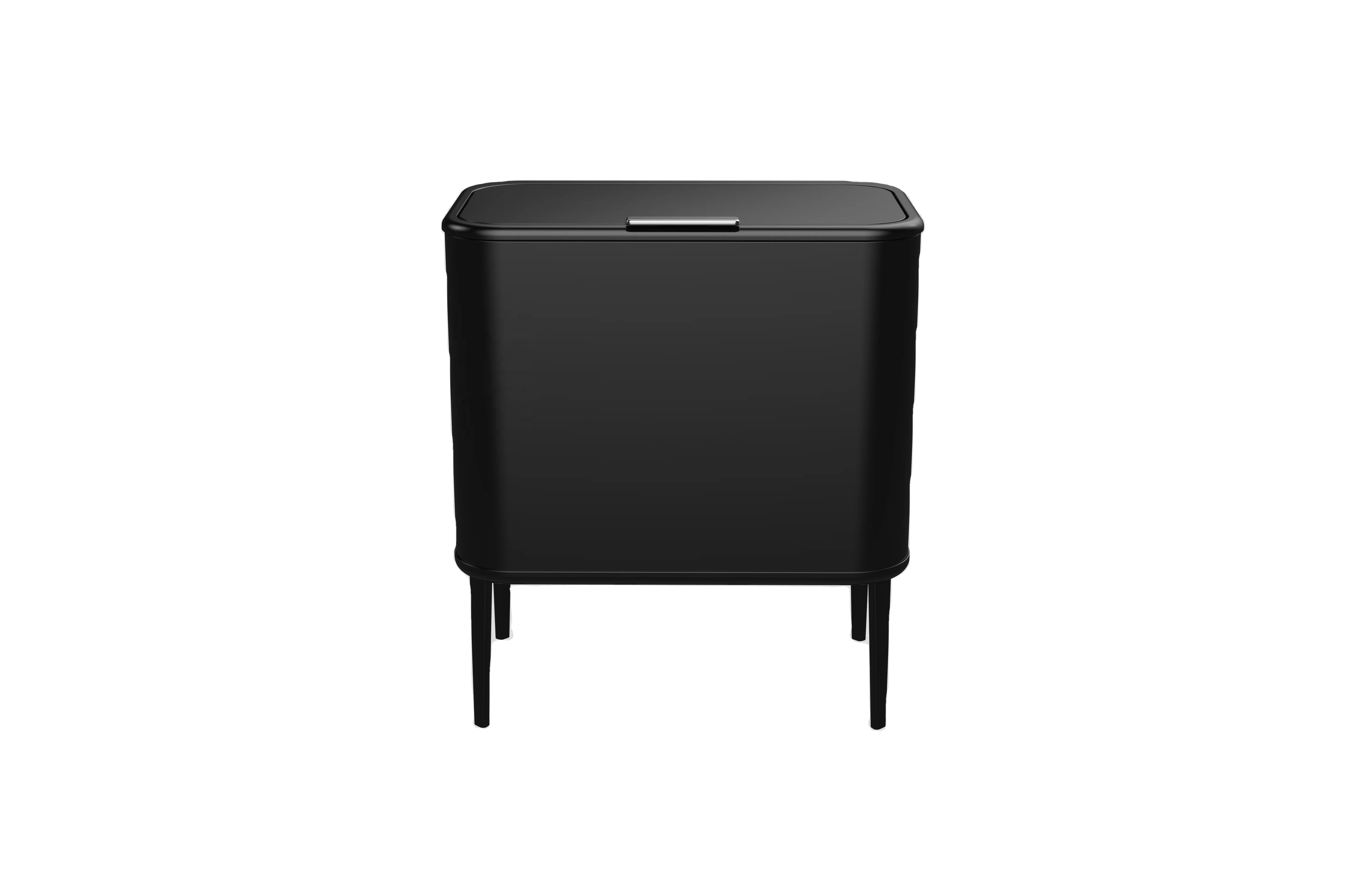 2024 NEW Stainless steel hand press dustbin with 4 legs big size 60L home hotel Rubbish/Trash/garbage bin with lid  hand press