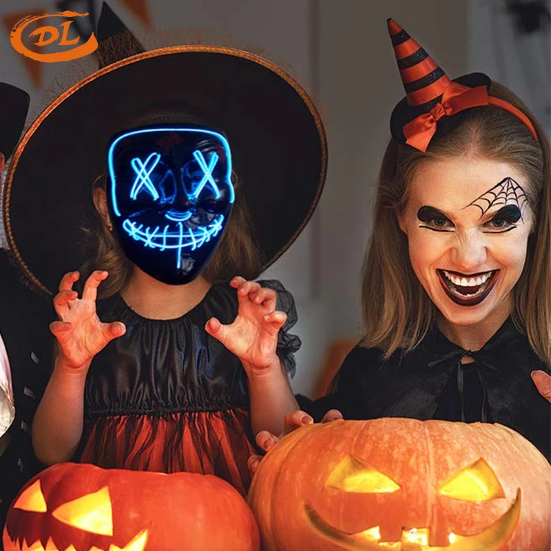 led flashing face mask led face mask halloween