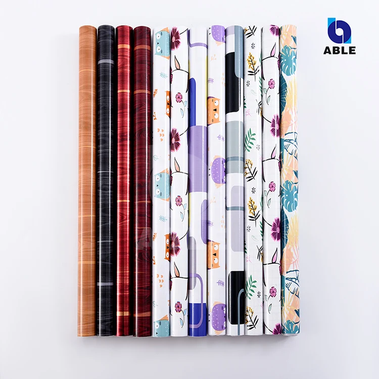 PP printing designs wallpaper Nordic style decoration film self adhesive wallcovering film