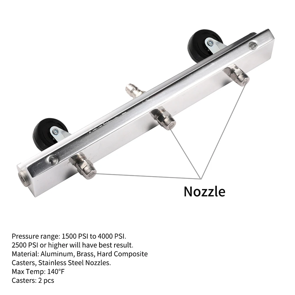 Hydraulic washer surface cleaner attachment 12in high pressure  3 nozzle water broom for Washing Car Pressure Washer