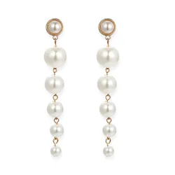 Fashion imitation pearl long earrings size pearl tassel earrings wholesale gift women earrings