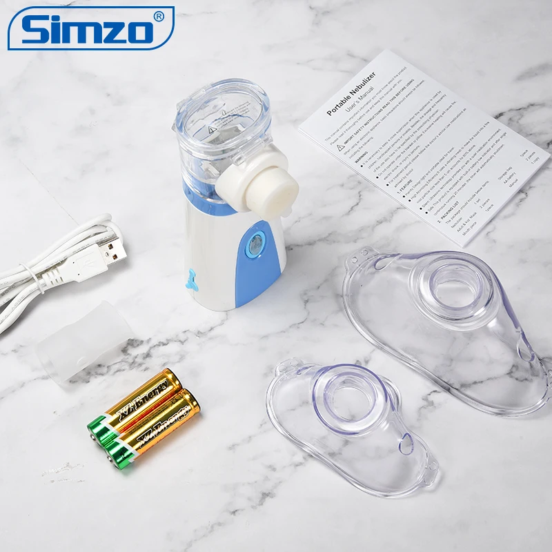 
2020 Amazon Hot Selling High Flow Nebulizer Factory Sell White Noise Machine Emergency Inhaler Mesh Nebulizer For Home-using 