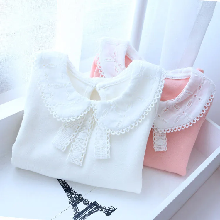 
Autumn and Winter baby girl cotton T-shirt baby colla Korean Long Sleeve girl kids top 