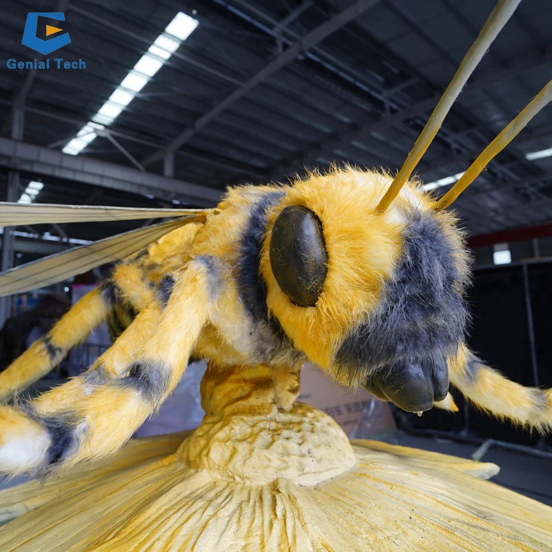 CCAA27 Garden decoration realistic insect model animatronic flying bee for park