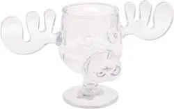Christmas Vacation Clear Glass Moose Mug