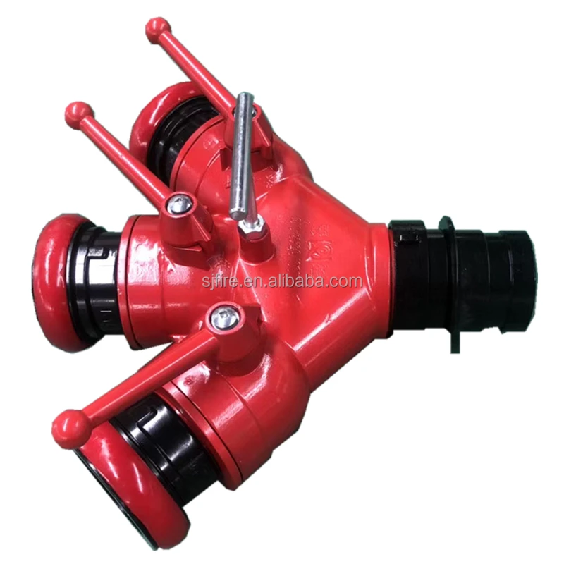 Красная алюминиевая машина, 3-сторонняя, 65/40/40/40, гнездовая резьба MaleThread * 3, разделение огневой воды