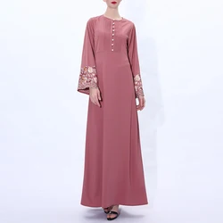 Islamic dress new Design Abaya in Dubai malaysian Arab long sleeve muslim dress caftan Islamic Clothing For Women Embroidery