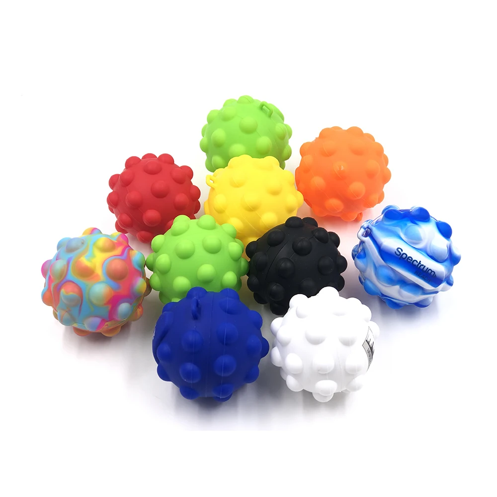 Personalized Pop Stress Ball Toys Silicone Push It Ball 3D Pop Stress Toys Ball Silk Printing Logo Fidget Toy In USA Market