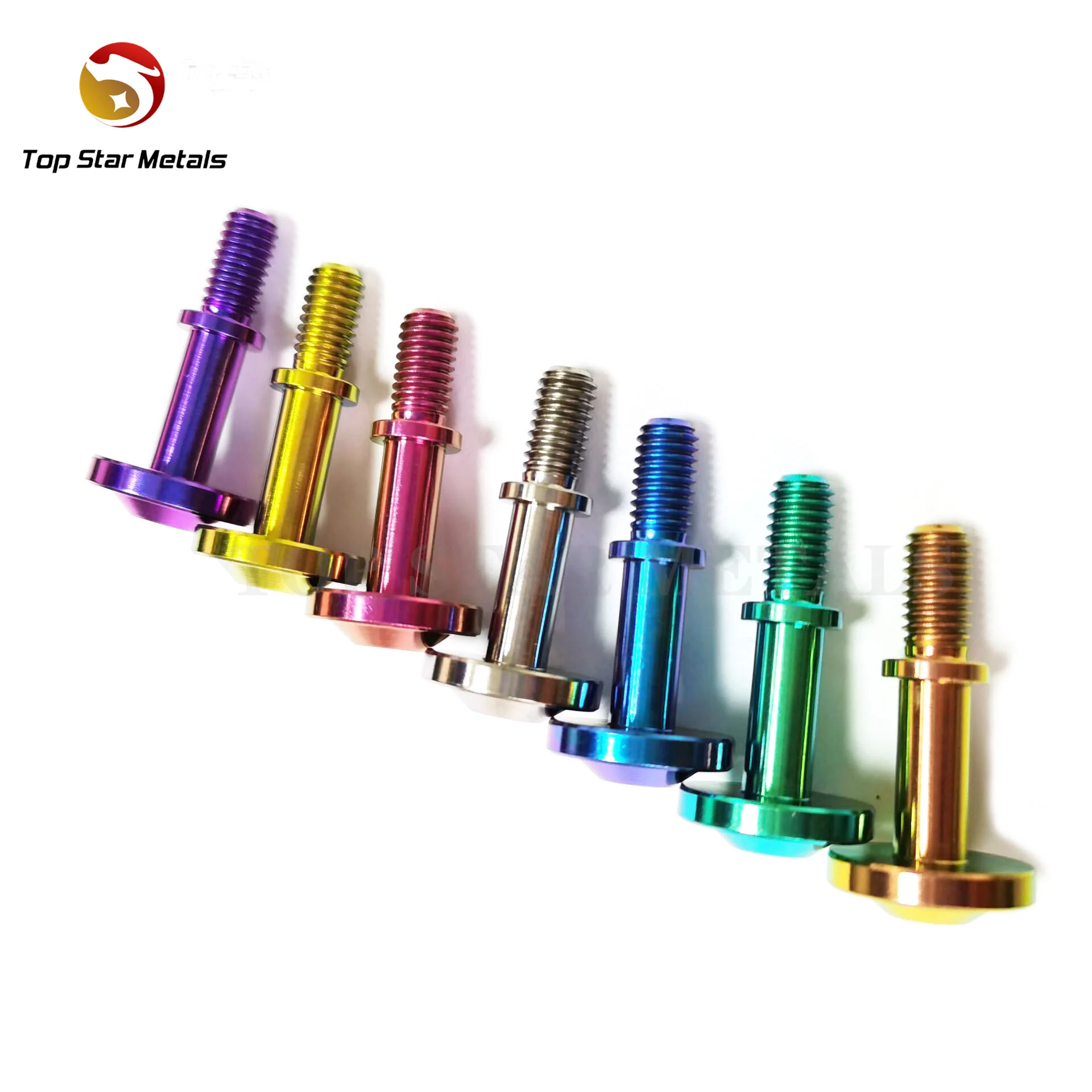 TITST Motorcycle Windshield Bolts Titanium Windscreen Screws M6 Disc Button Torx Head Ti Bolts