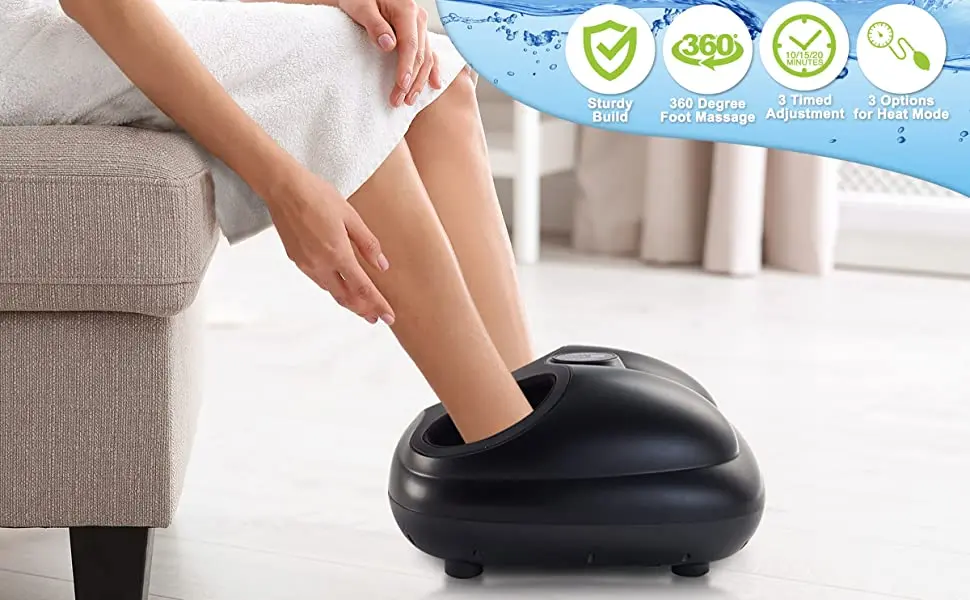 Foot Spa Japanese Foot Job Massager Electric Shiatsu Foot Massage Machine 3D Massage Heated 3D Rollers for sole
