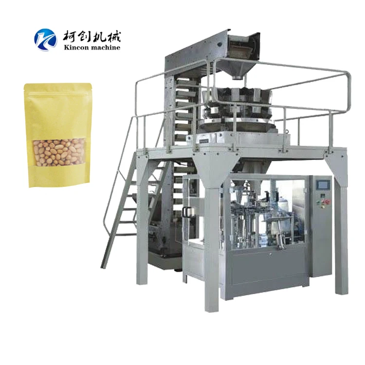 Automatic Zipper Premade Spout Pouch Ziplock Bag Doypack Granular Packing Machine