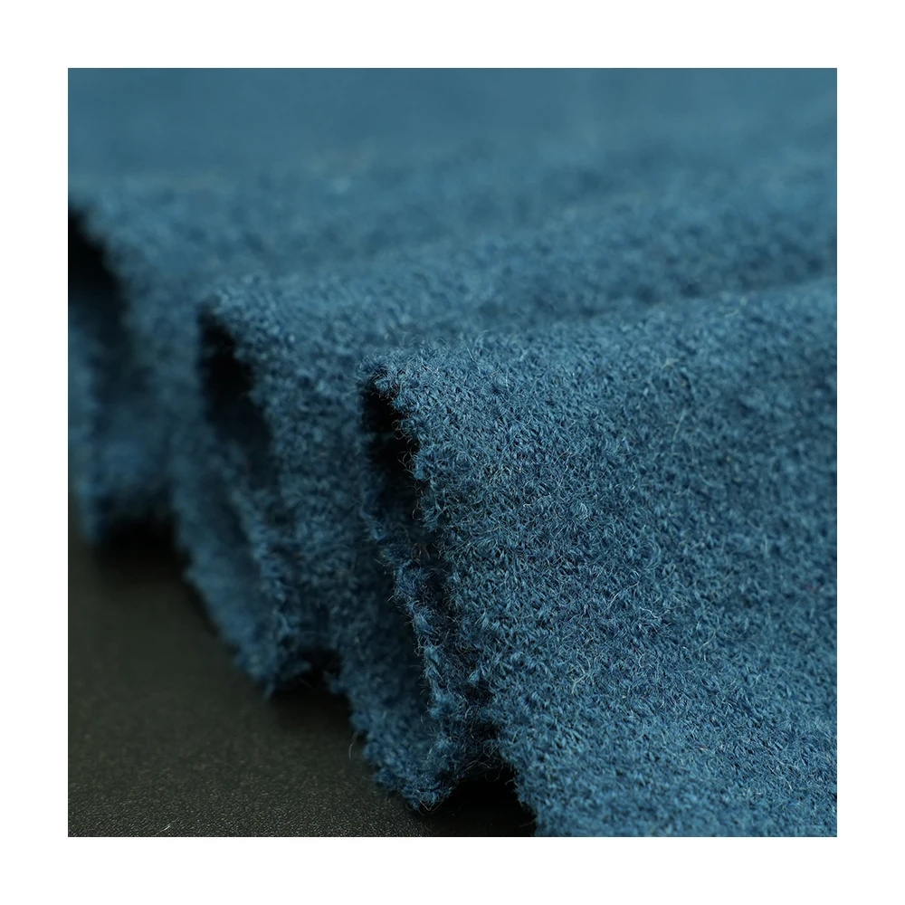 Natural Organic Merino Wool 57%Wool 43%Cotton Blended Soft Warm Knit Fabric For Light Coat Pants Suit