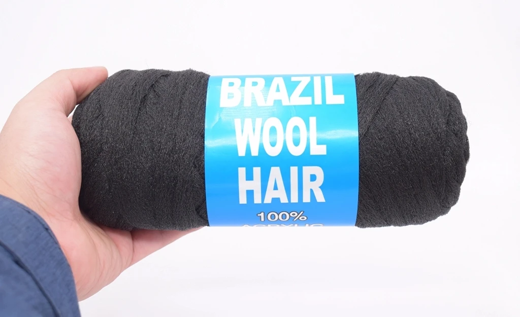 high tenacity and dark black wool hair yarn