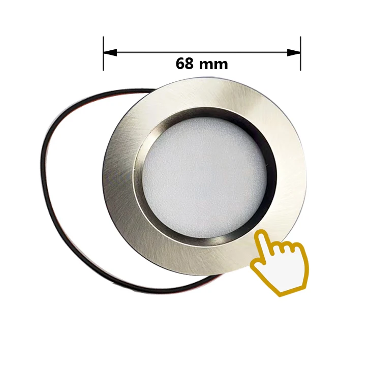 12V 24V Touch Switch 3W LED Spot Light Recessed Mini Downlight for RV Cammper Cabin Boat Smart Lamp