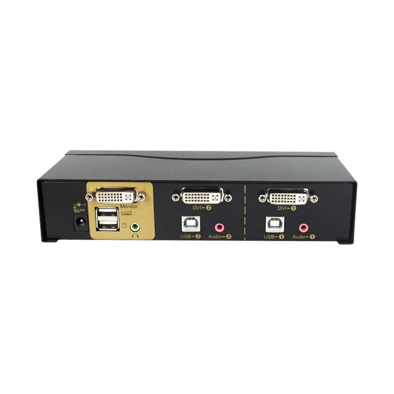 Best price 2 ports DVI  KVM Series  DVI  Box manual Series 2 output to 1 input DVI video Series