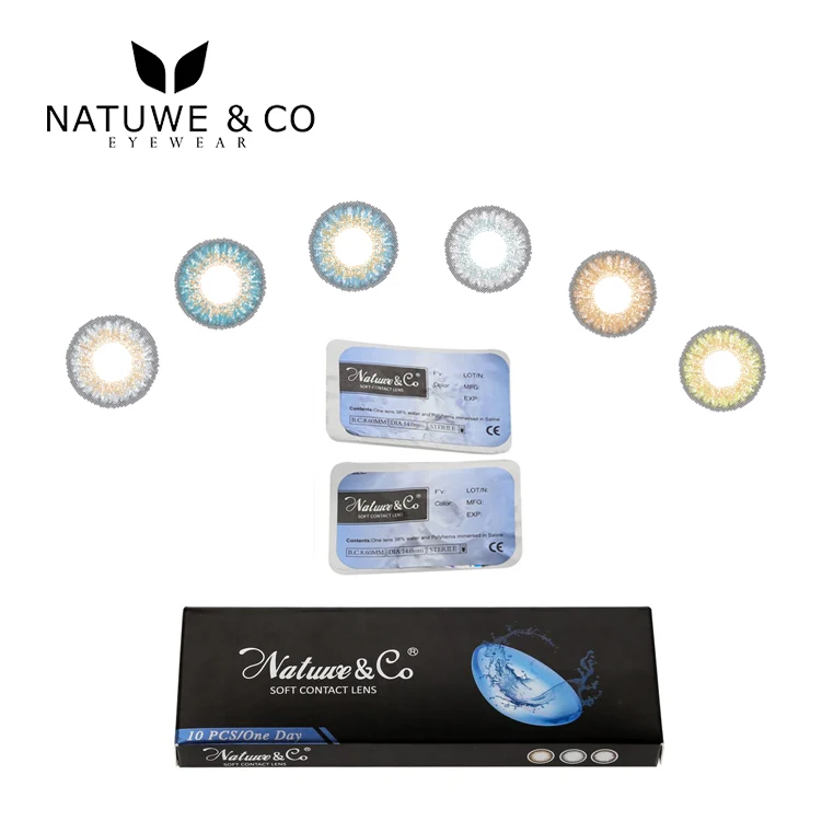 F Series Factory customize soft color contact solution lens Women Beautiful Hot Sale eye