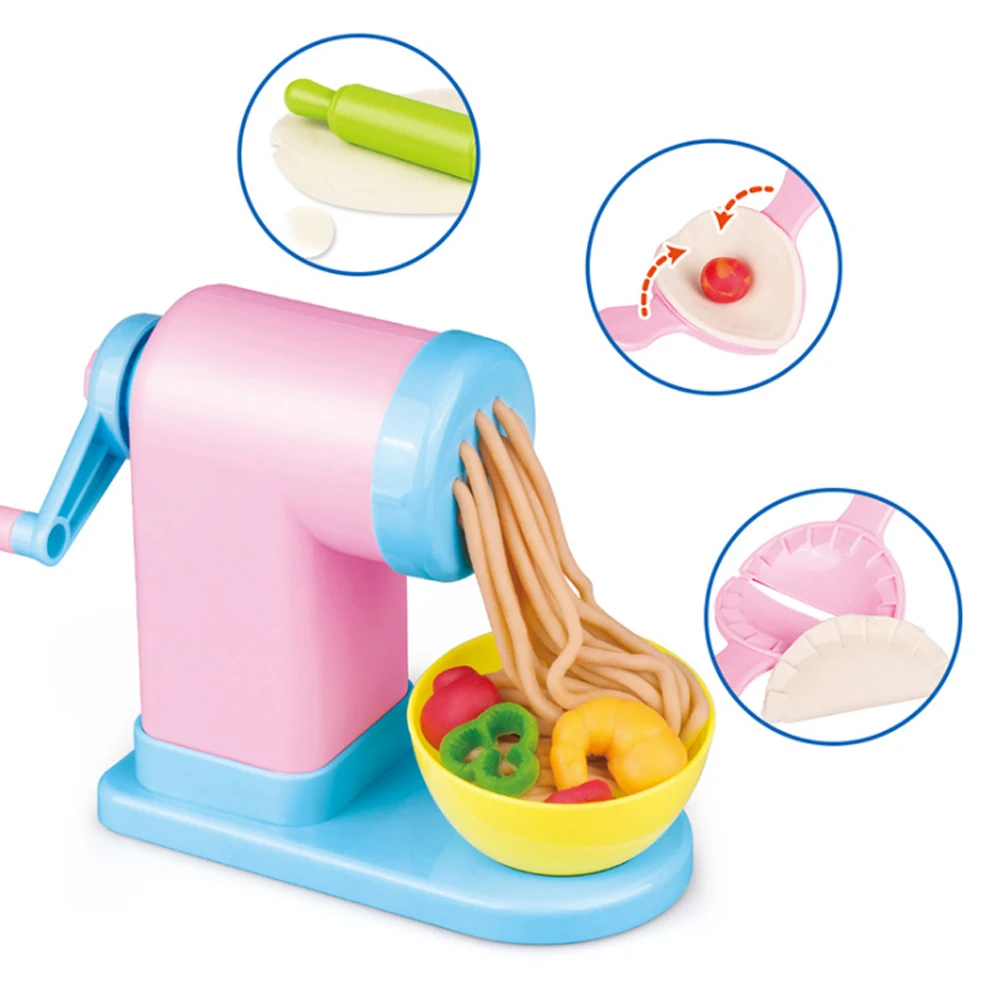 
Playdough Light Color Clay Noodle Maker Cooking Boiler Plasticine Mold Set Toy For Kids 