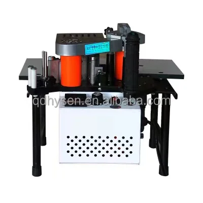 HYSEN PVC Curved Small Portable Woodworking Edge Banding Machine Manual Mini Wood Motor 220V Trimming Gluing Machine