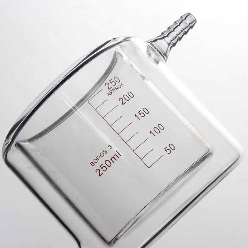 Горячая Распродажа высококачественный двухслойный лабораторный жаккардовый стакан стеклянная реакционная бутылка для продажи
