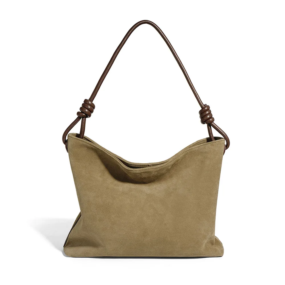 Luxury Leather Designer Handbags Women Suede Cowhide Leather Style Wholesale Branded Tote Bags