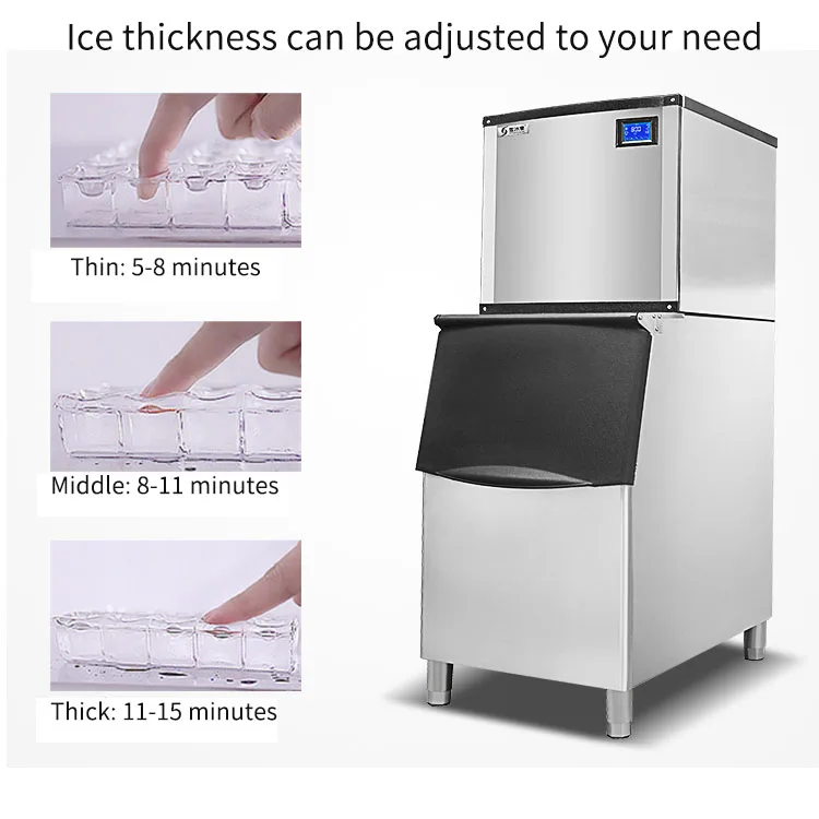 
880LBS 400kg Ice Cube Makers Machine Factory Price Stand Alone Ice Maker 