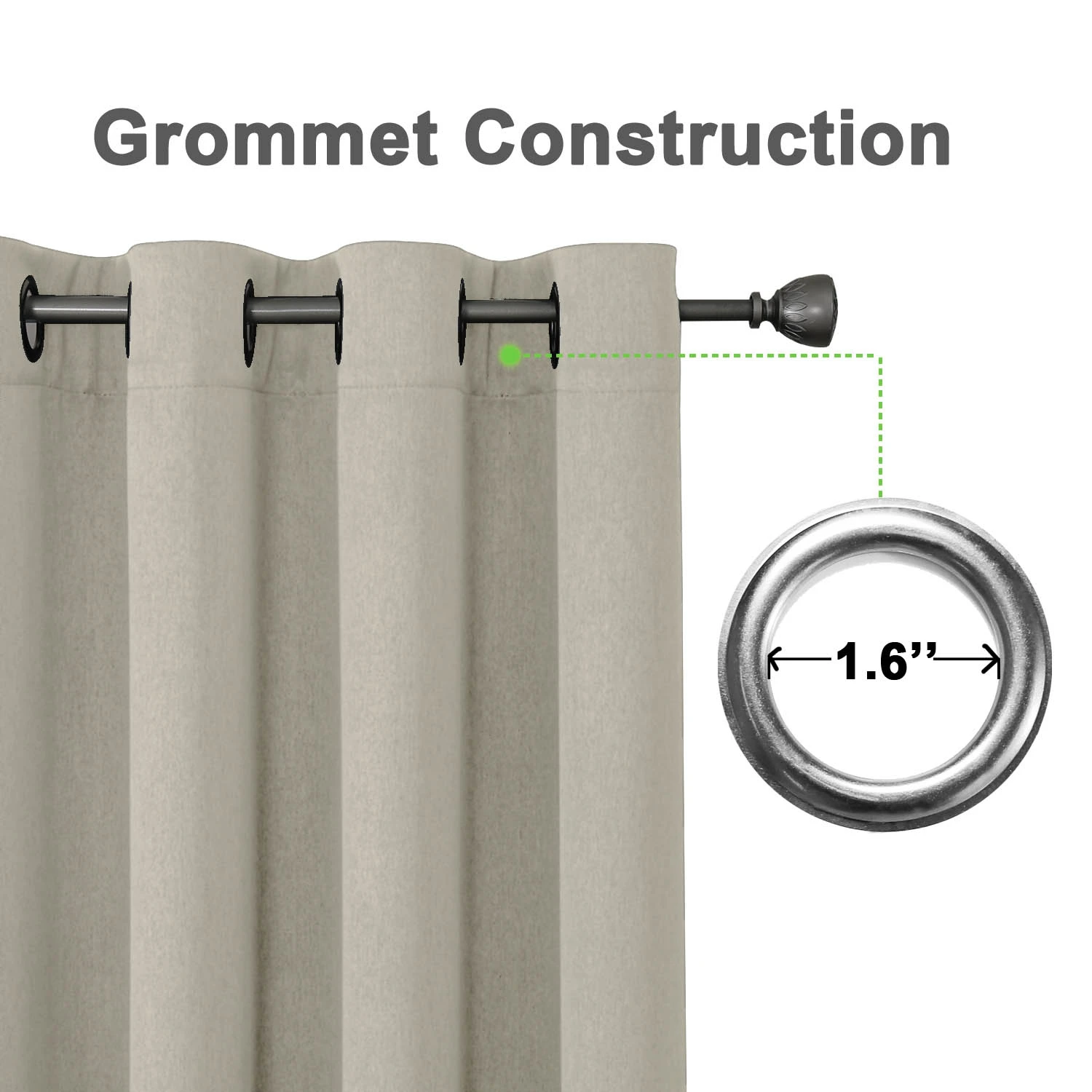 Wholesale Outdoor Window Panel OWENIE Burlap Ready Made Cream Tan Total Blackout Grommet Window Curtain for the Living Room