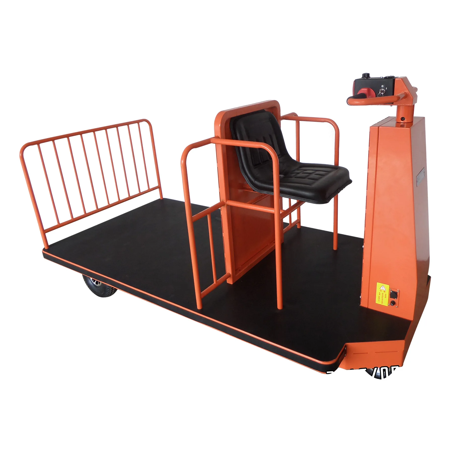NK 120 wholesale sitting driving powered flatbed cart transport electric trolley hand truck for material handling