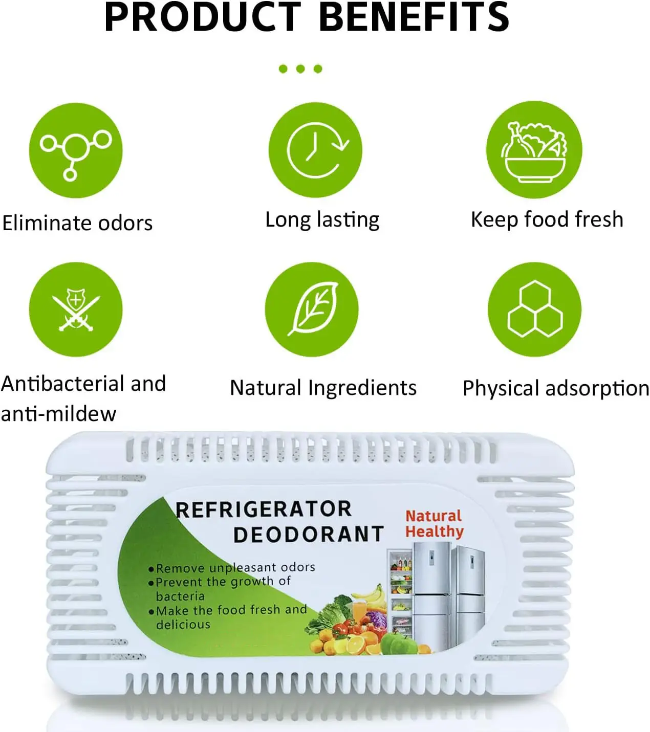 Refrigerator Deodorizer Natural Removes Odor Eliminator Fridge Air Freshener