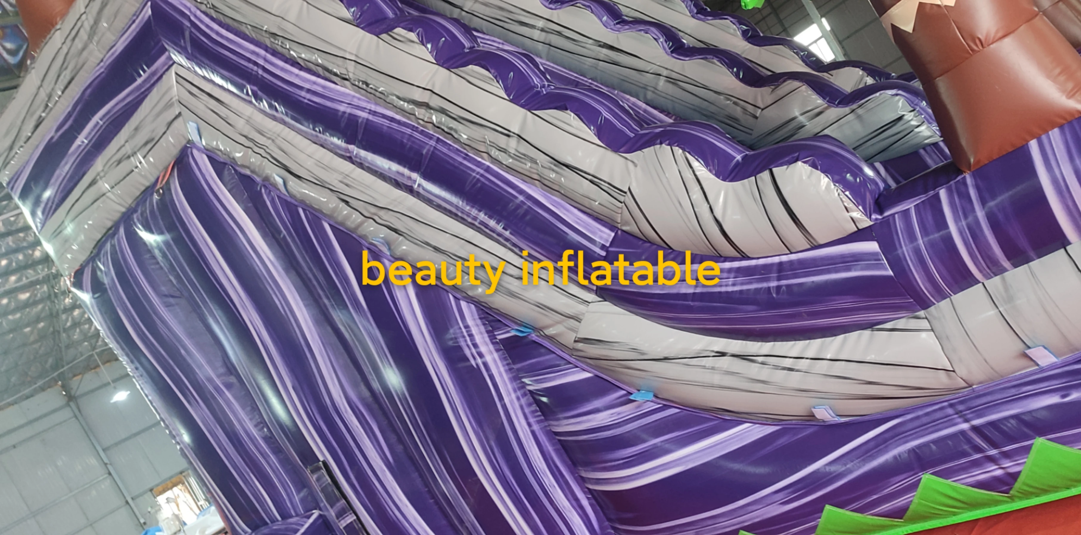 purple crush inflatable palm tree wet and dry 18 ft tall screaner adult waterslide water surf slide toboganes