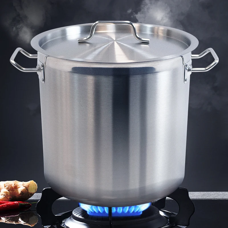 High Quality 304 Stainless Steel Stock Pot Soup Pot Gas And Induction Cooker Use Pot