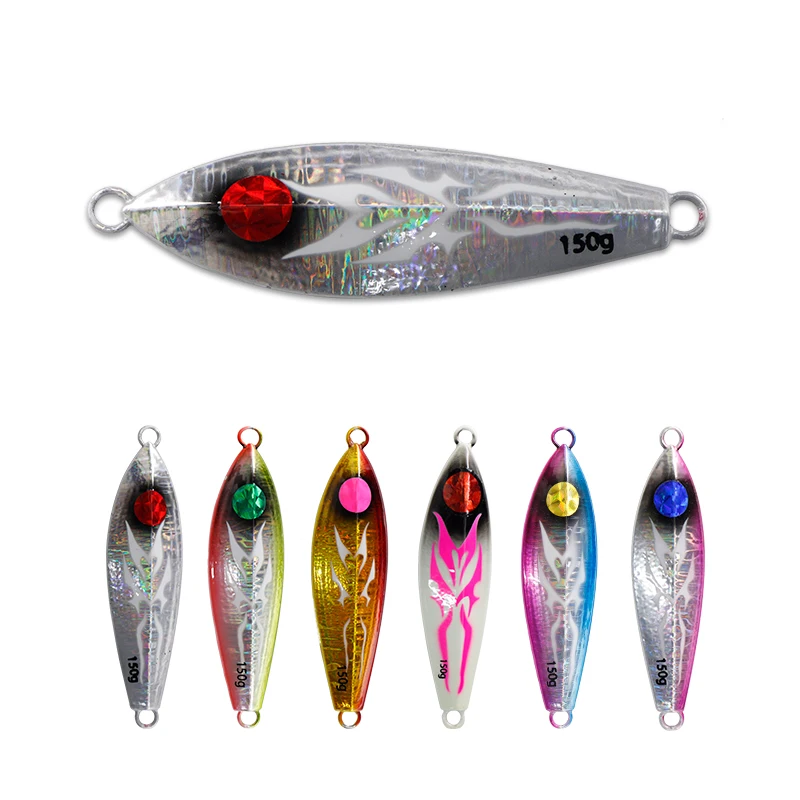 Hot selling iron plate 80g 120g 150g 200g jig metal tuna salmon fishing lure slow pitch jigs