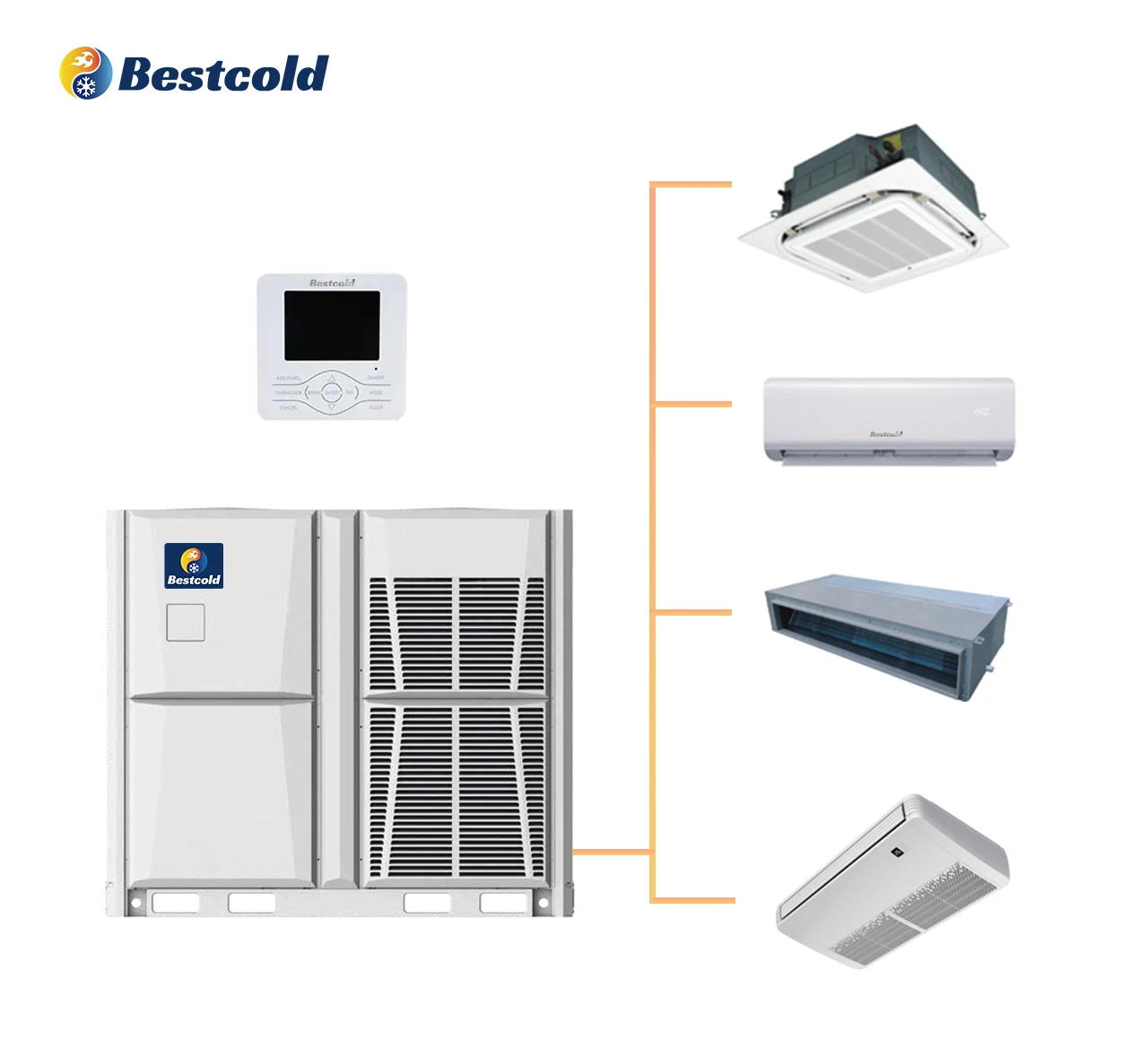 Экспортер 24000Btu компактный дизайн центральный кондиционер для бесшумной работы HVAC Solution VRF System