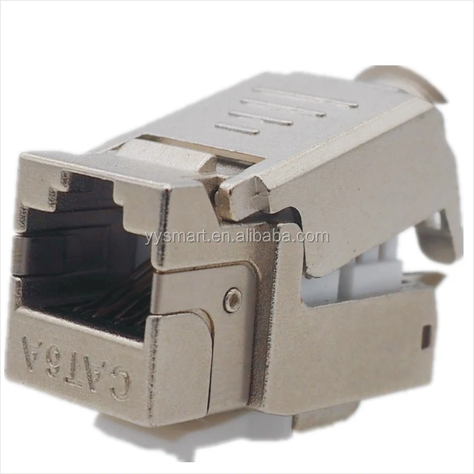 RJ45 Keystone Jack shielded CAT6A 90 degree FTP copper female jack