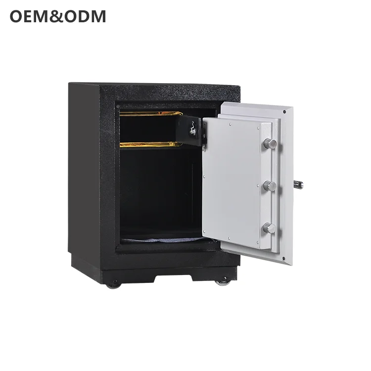 Modern Hotel Safe Deposit Box Fireproof Cash Safety Box Stainless Steel Metal for Office School Bedroom Workshop Use