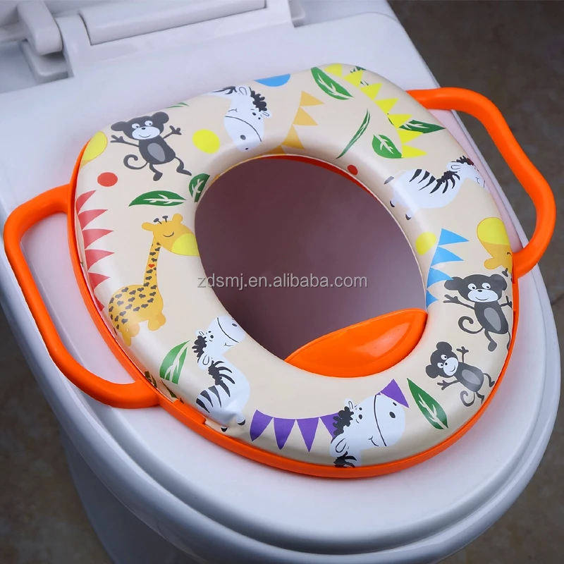 Baby Soft potty seat   pvc printing baby/kids toilet seat soft potty training environmentally friendly materials  potty seat