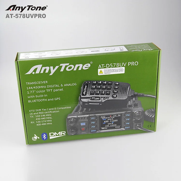 Anytone AT-D578UV PRO DMR цифровой радио высокой мощности 60 Вт Автомобильная материнская плата с GPS APRS иди и болтай