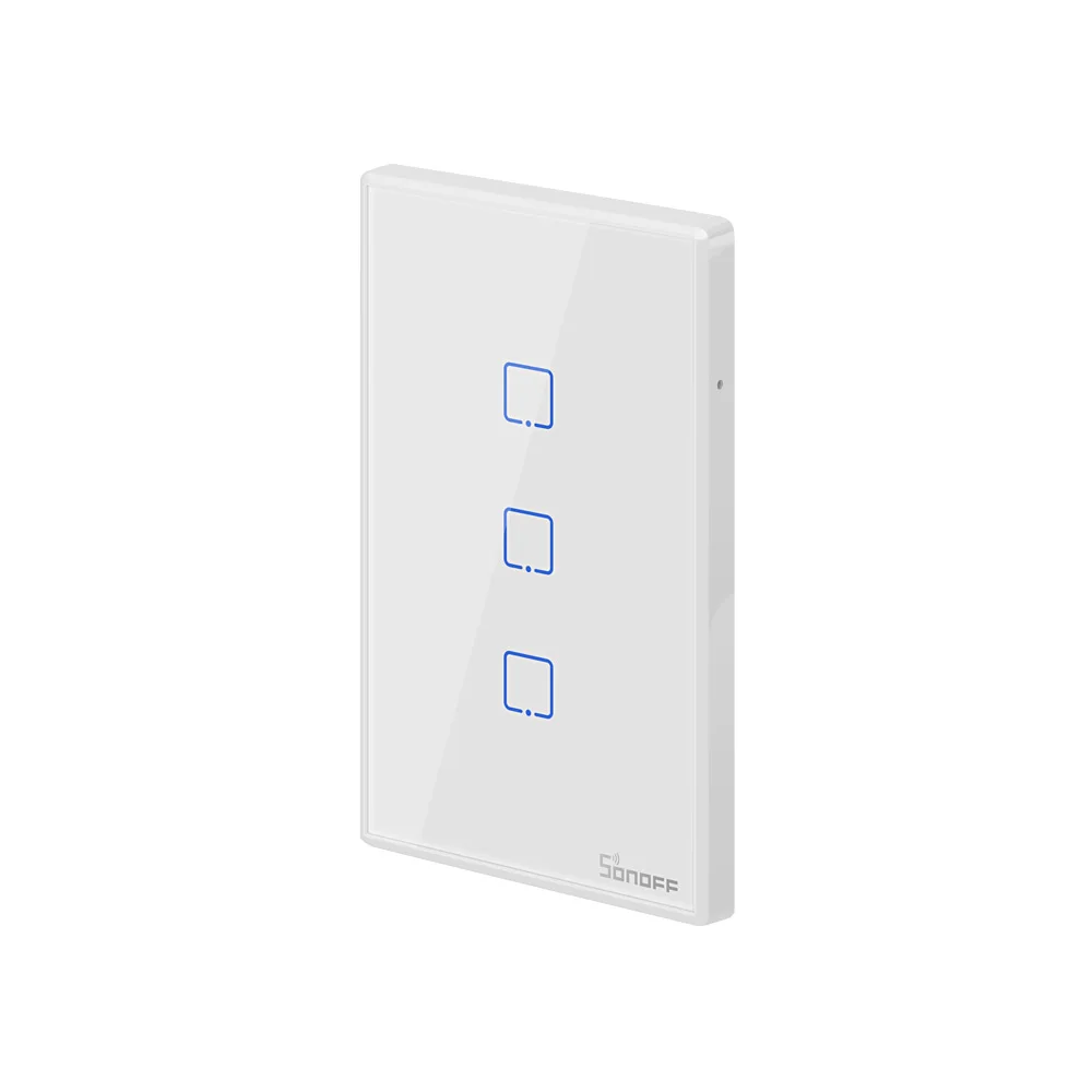 Умный выключатель SONOFF T0US 3C настенный с Wi-Fi подходит для настенных выключателей США и Канады дистанционное управление функцией