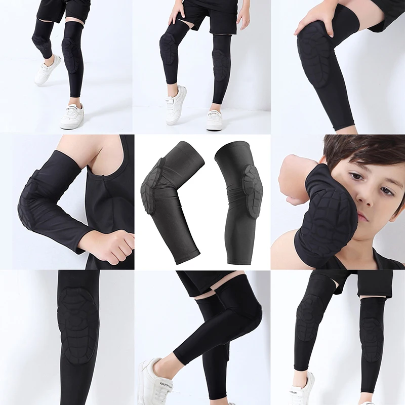 Sports Padded Protector In Elbow & Knee Pads Breathable Support Knee protector Fit outdoor sports Fitness Safety for Children