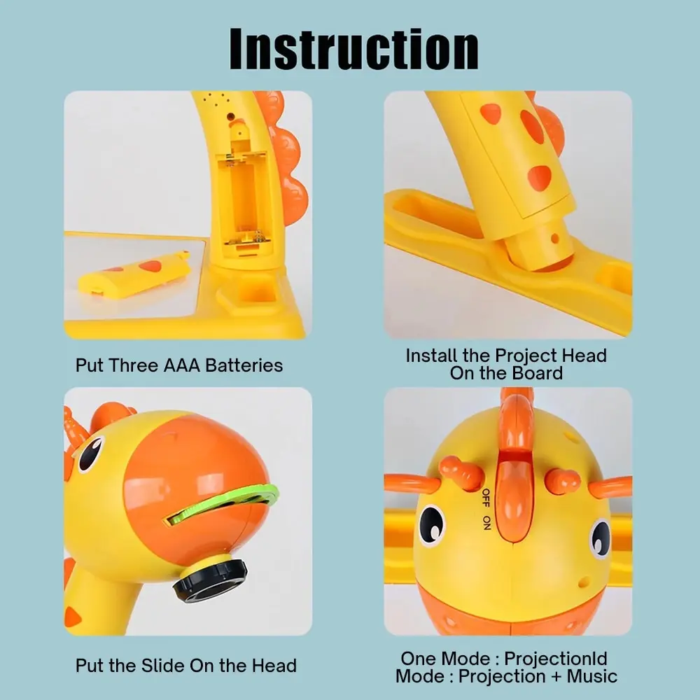 Jumon Cartoon Lcd Drawing Board Table Pad Painting Writing Tablet Typing Board Zeichenbr Sketch Projector Kids Art Drawing