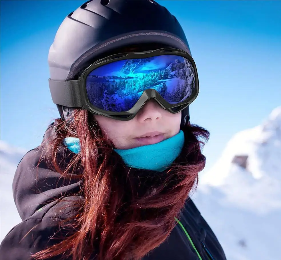 Fashion Ski sunglasses protect your eyes from harmful rays and impact Enjoy Unisex Double Layers Aviator Ski Sunglasses