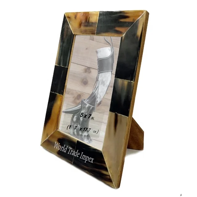 
Trending picture photo frame natural buffalo horn photo frame 