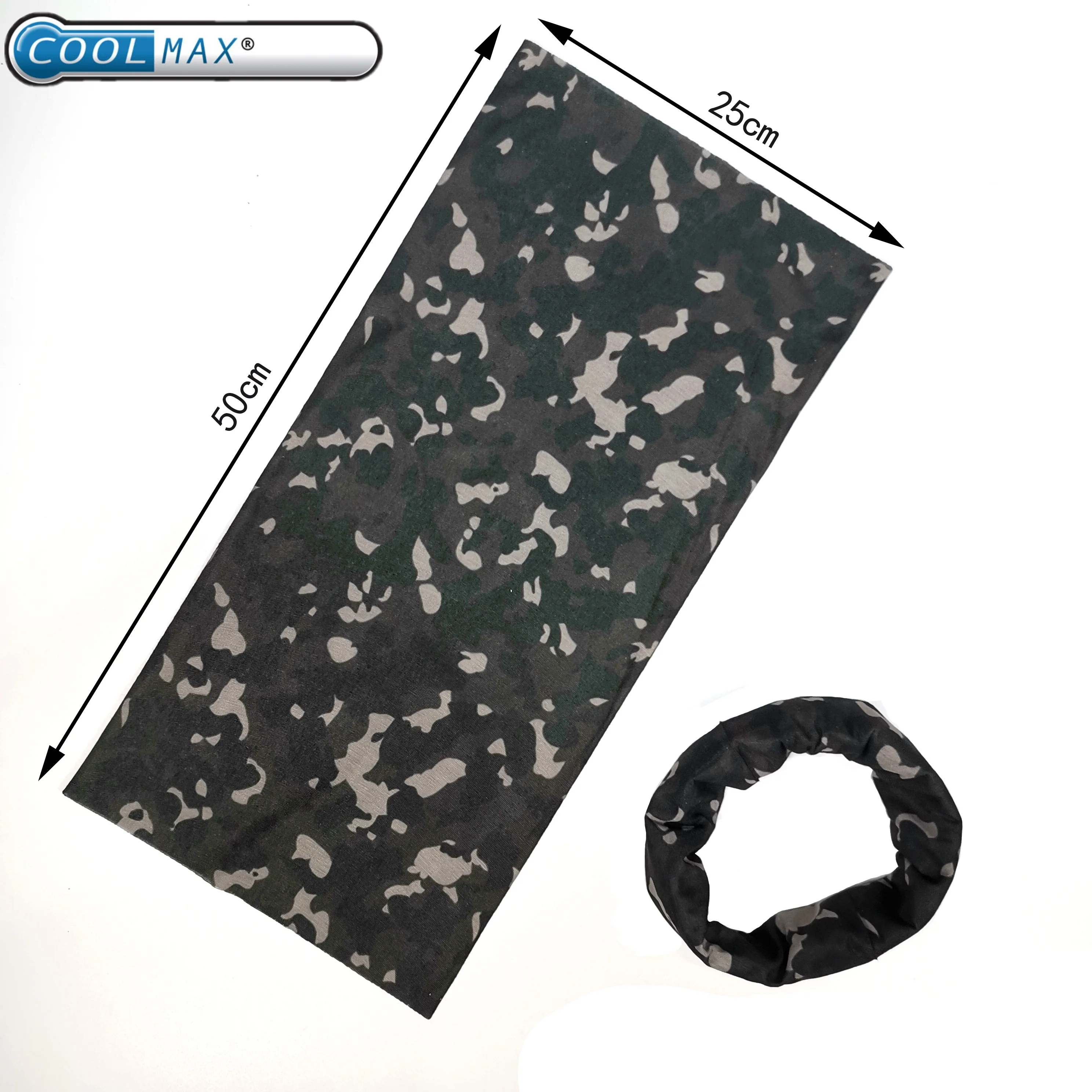 Personalised Printed Free Design Coolmax Polyester Custom Bandana head bands Neck Gaiters Face Covering Seamless durags for men